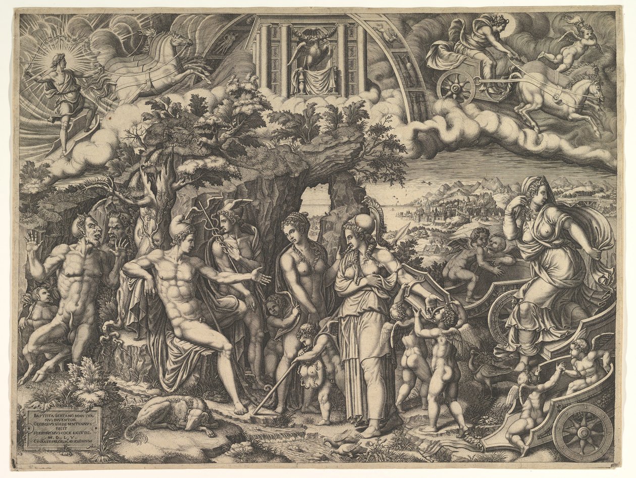 Dommen i Paris, 1555. af Giorgio Ghisi