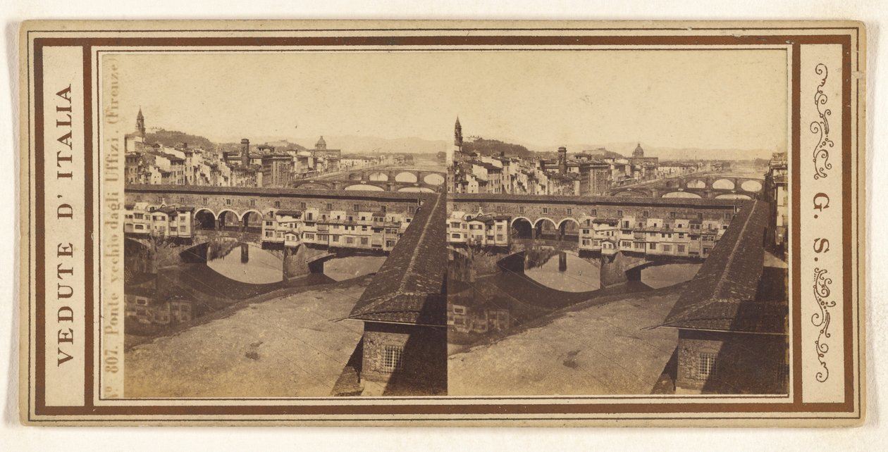 Den gamle bro fra Uffizierne (Firenze) af Giorgio Sommer
