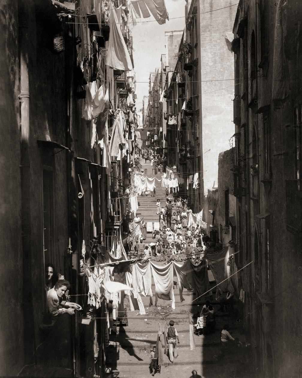 Gadebillede, Napoli, Italien af Giorgio Sommer