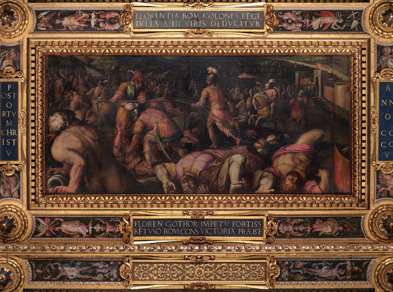Nederlag for Radagasio under Fiesole af Giorgio Vasari