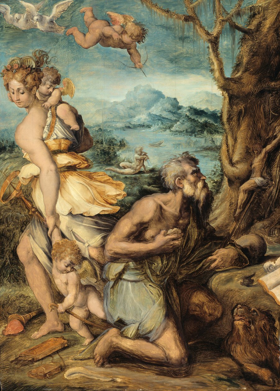 Sankt Hieronymus fristelse, 154148. af Giorgio Vasari