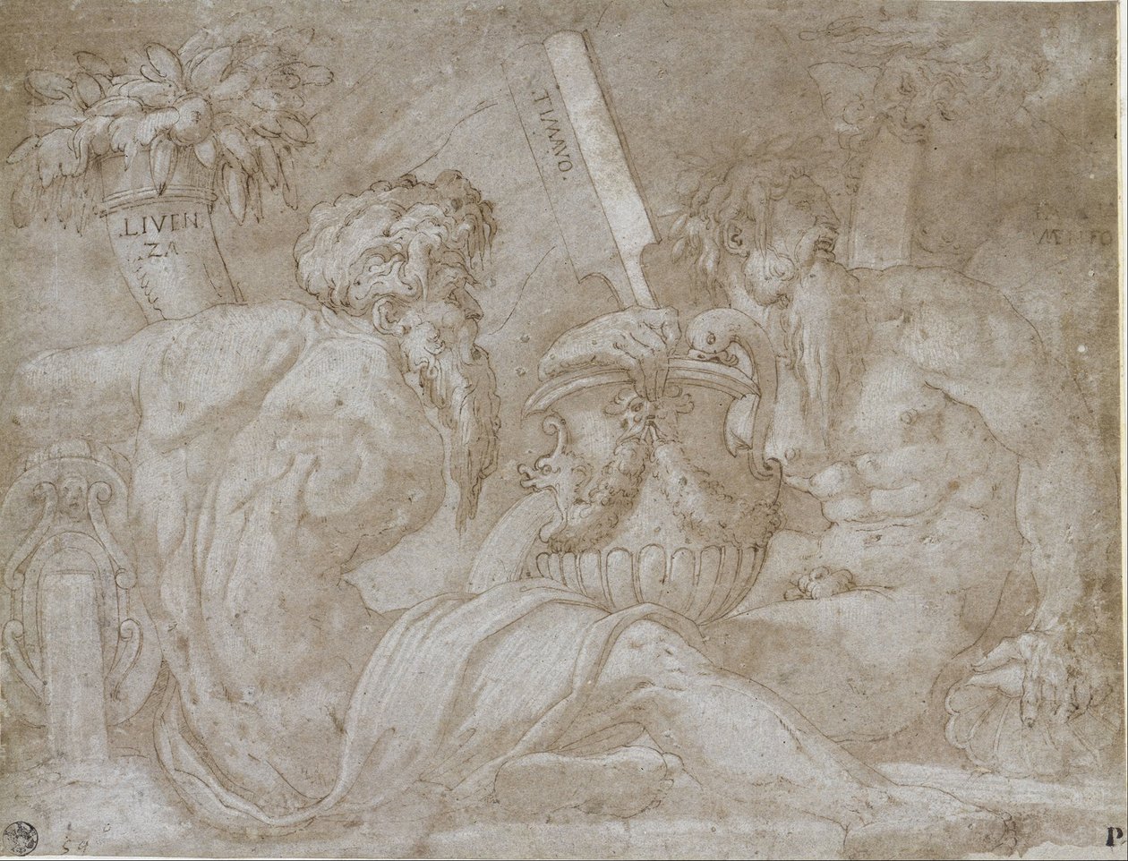 Tre flodguder af Giorgio Vasari