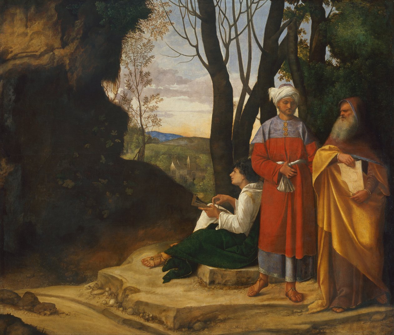 Tre filosoffer af Giorgione da Castelfranco