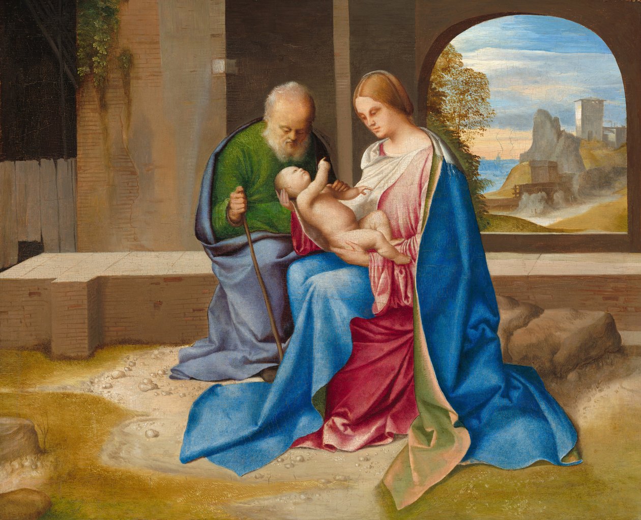 Den hellige familie, sandsynligvis ca. 1500. af Giorgione