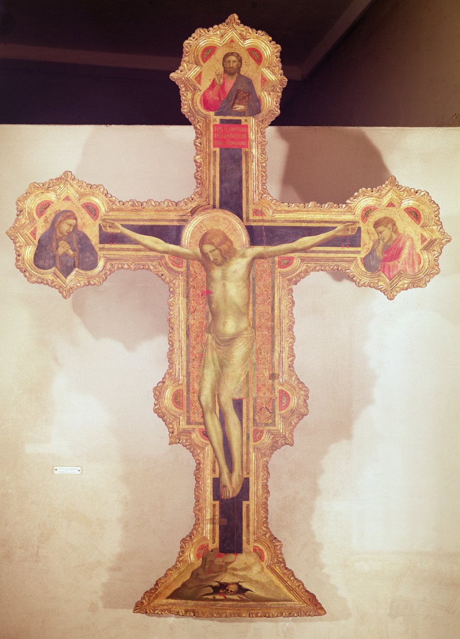 Krucifiks (tempera på panel) af Giotto di Bondone