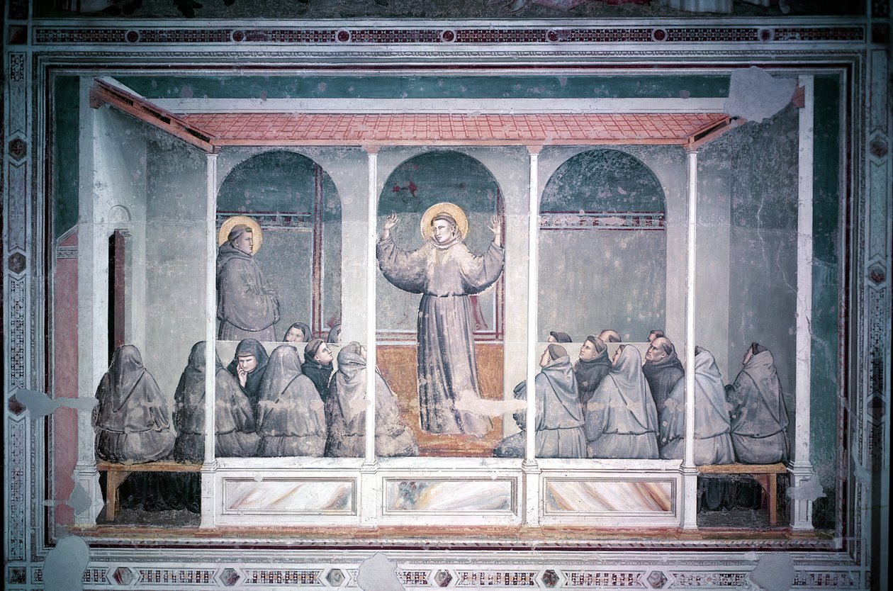 St. Francis viser sig for St. Anthony i Arles, fra Bardi Chapel, ca. 1320 af Giotto di Bondone