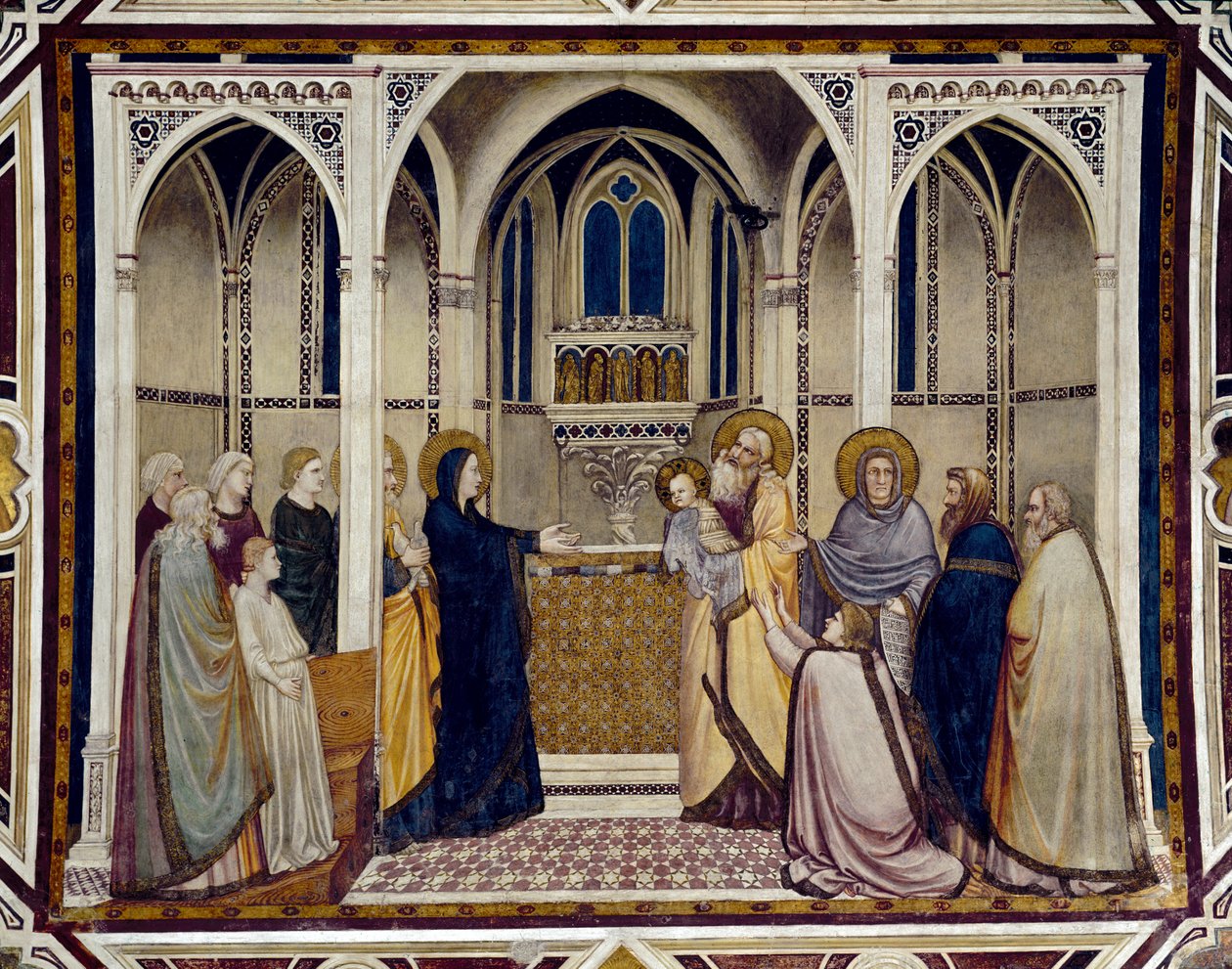 Præsentation ved templet (fresko af Giotto (c.1266 1337)
