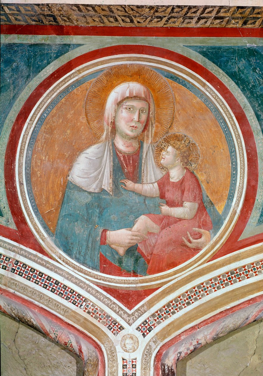 Jomfru og barn (Fresco af Giotto (c.1266 1337)