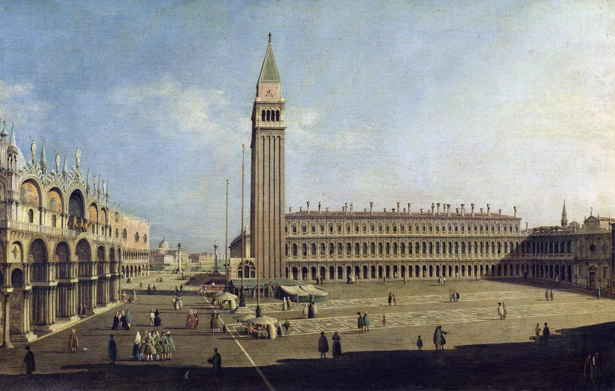 Piazza San Marco, Venedig af Giovanni Antonio Canal