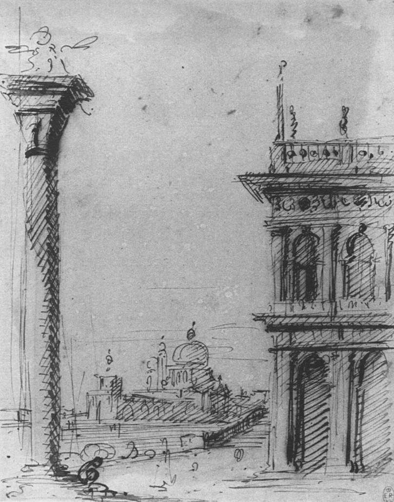 Piazzetta Kigger mod S. Maria della Salute af Giovanni Antonio Canal