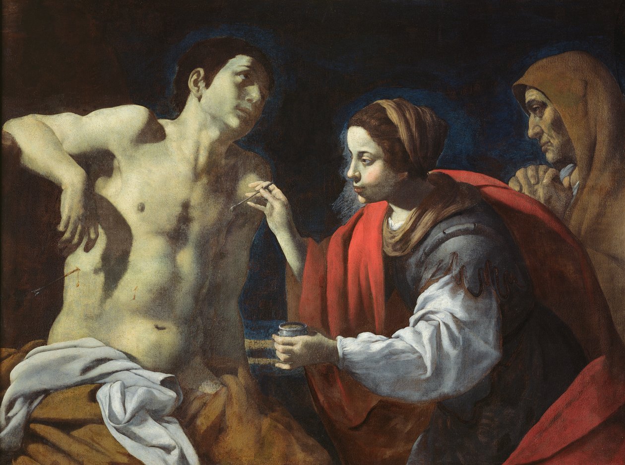 Sankt Sebastian Plejes af Sankt Irene af Giovanni Battista Caracciolo