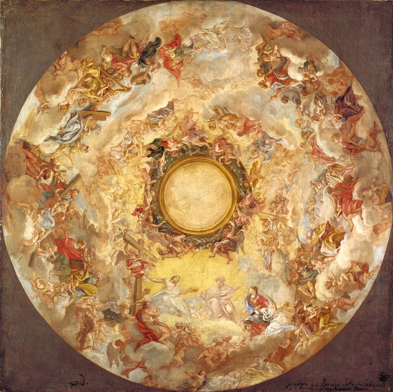 St. Agnes modtages i himlen af Giovanni Battista Gaulli