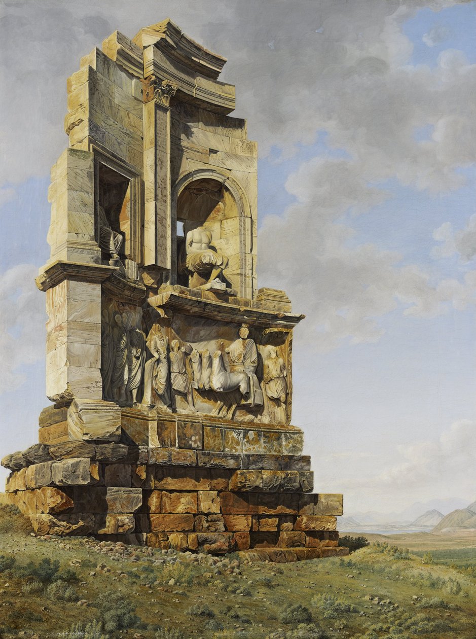 Monumentet over Philopappos, Athen af Giovanni Battista Lusieri