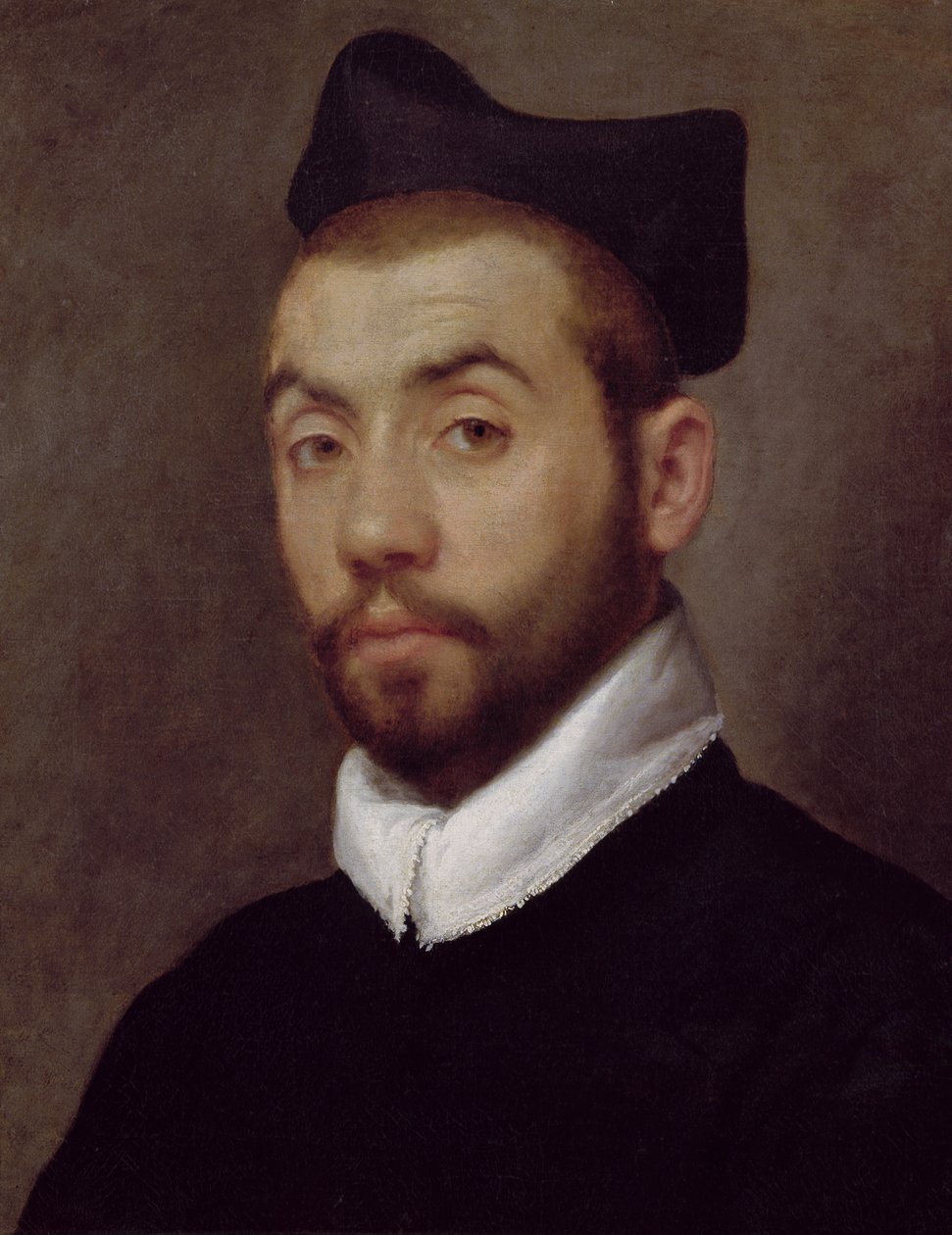 Portræt af en mand, der formodes at være Clement Marot (ca. 1495-1544) af Giovanni Battista Moroni