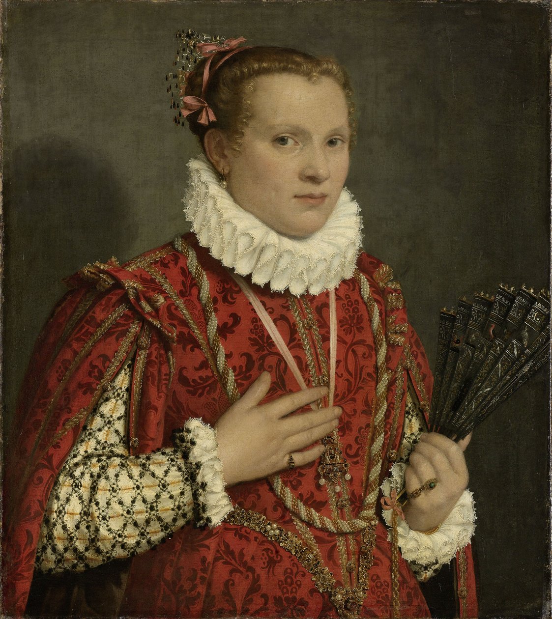 Portræt af en ung kvinde, 1560-78 af Giovanni Battista Moroni