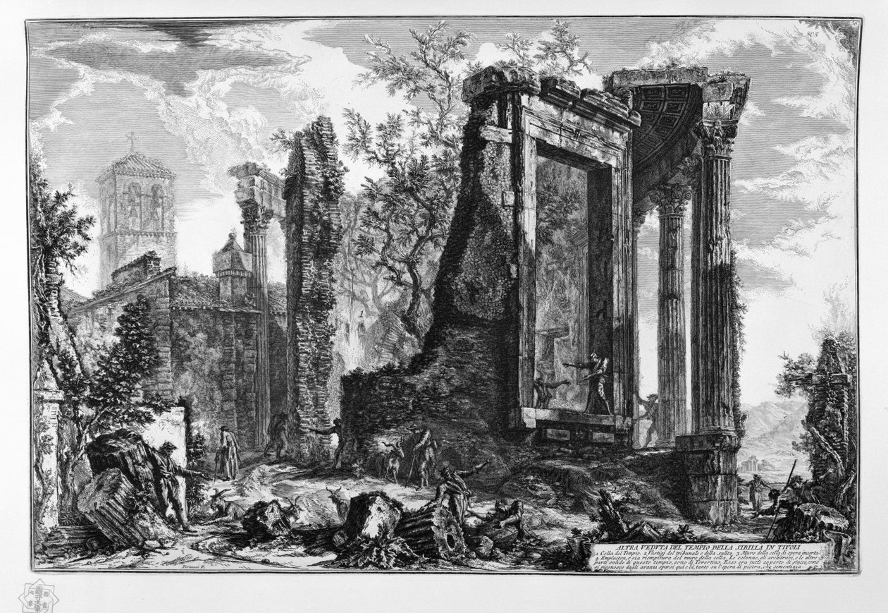ANDET VISNING AF SIBYLENS TEMPEL I TIVOLI af Giovanni Battista Piranesi