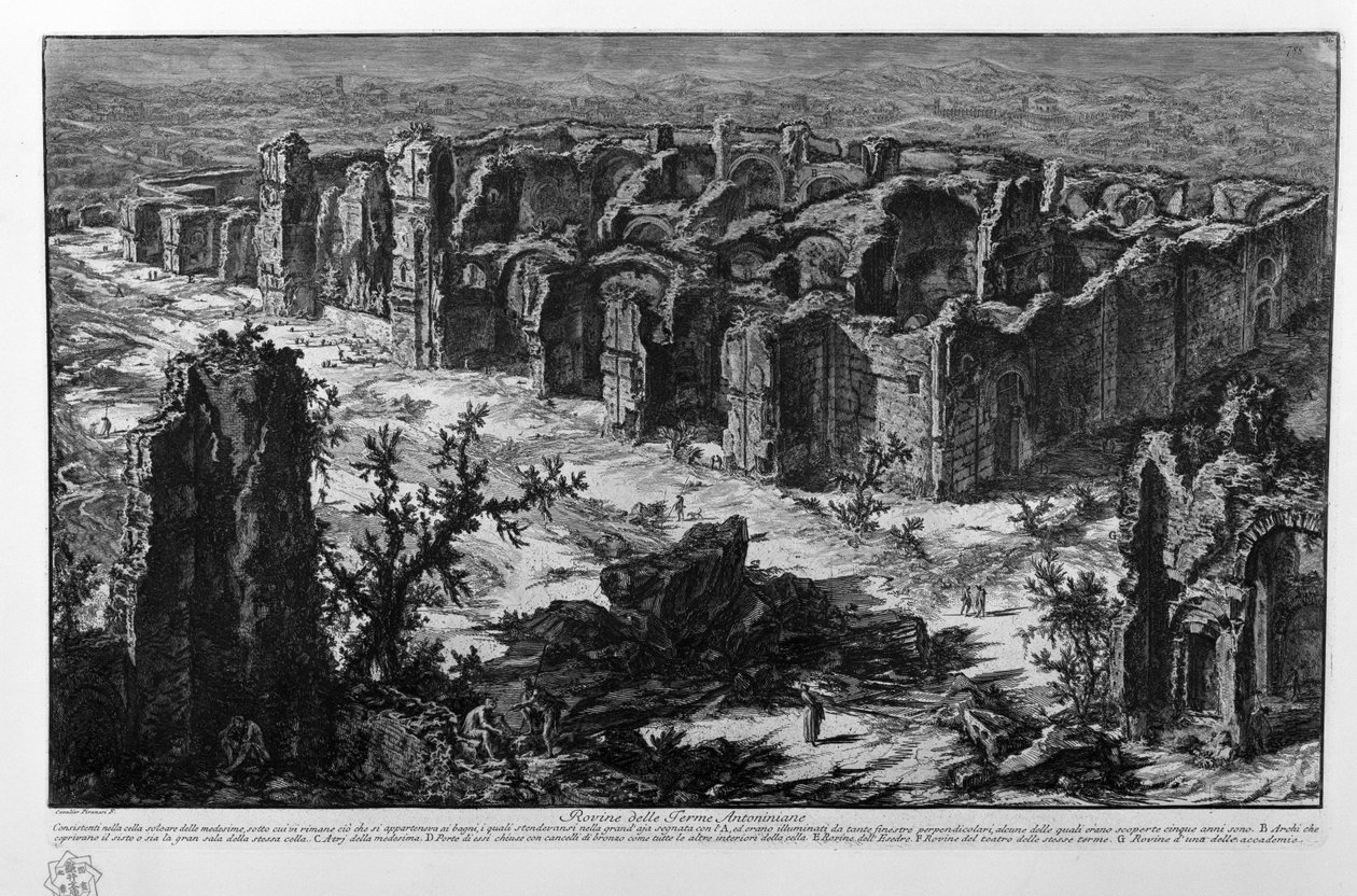 Ruiner af Antoniniske bade af Giovanni Battista Piranesi