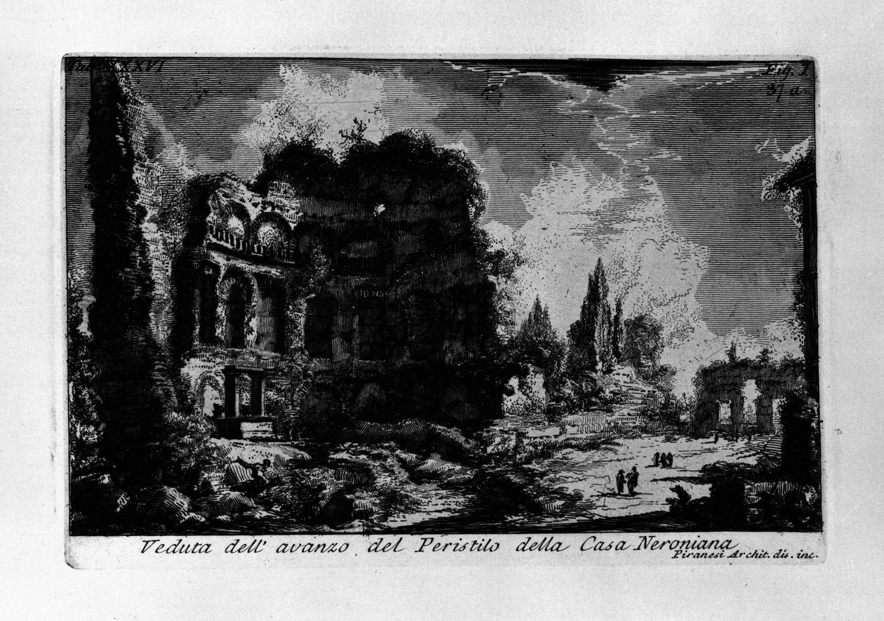 Udsigt over resterne af Peristyle i det neronske hus af Giovanni Battista Piranesi