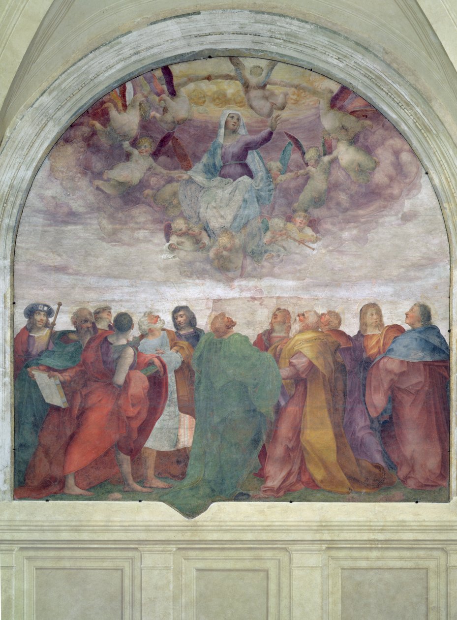 Jomfruens antagelse, 1513 af Giovanni Battista Rosso Fiorentino