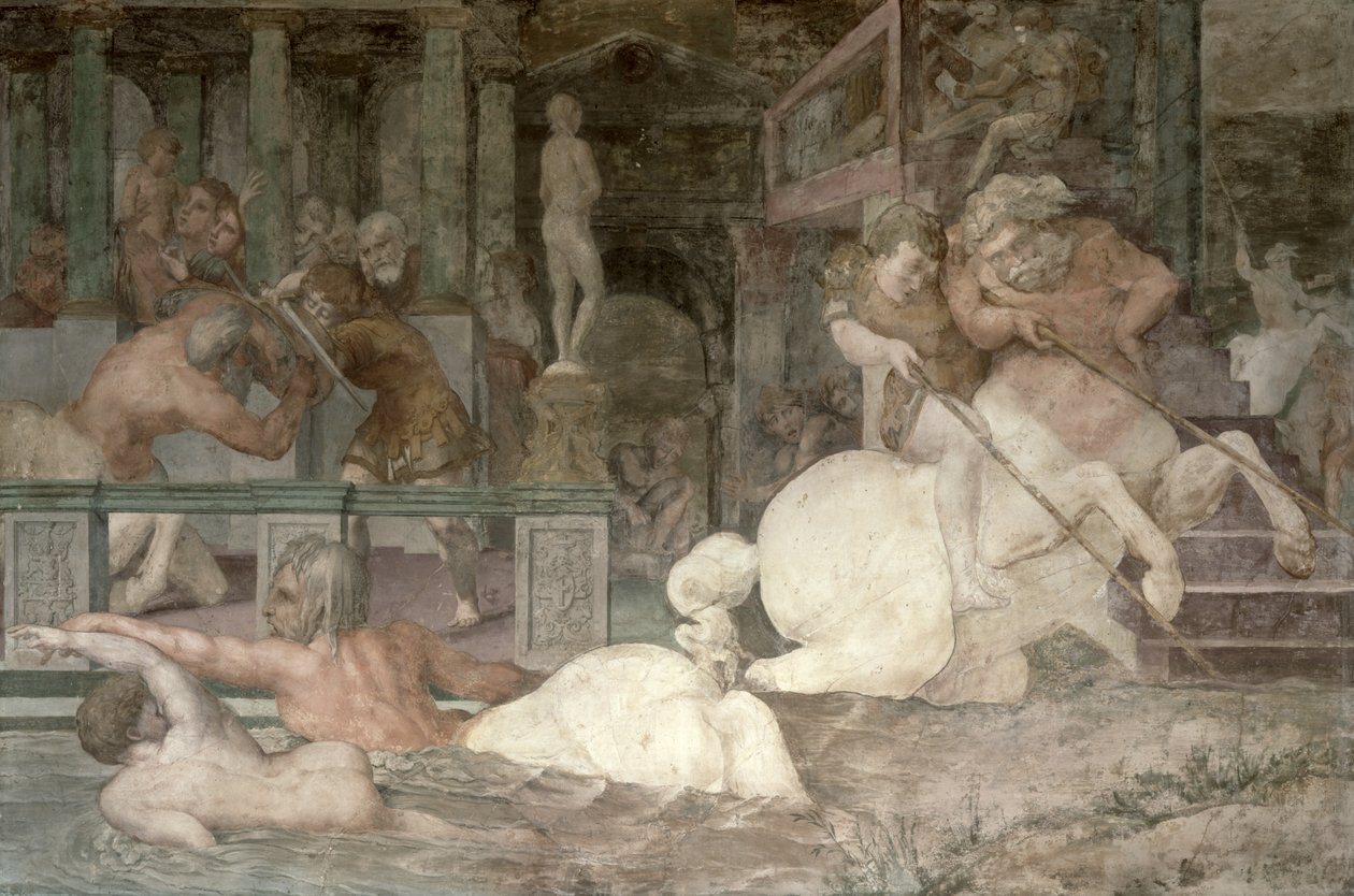The Education of Achilles, detalje af det dekorative skema i Francis I