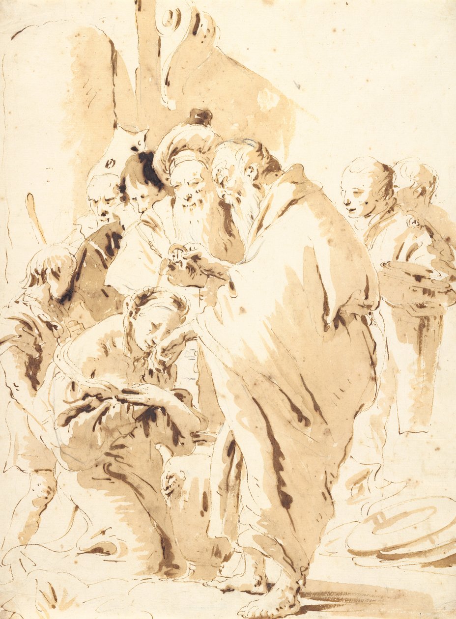 Sankt Prosdocimus døber Sankt Giustina af Giovanni Battista Tiepolo