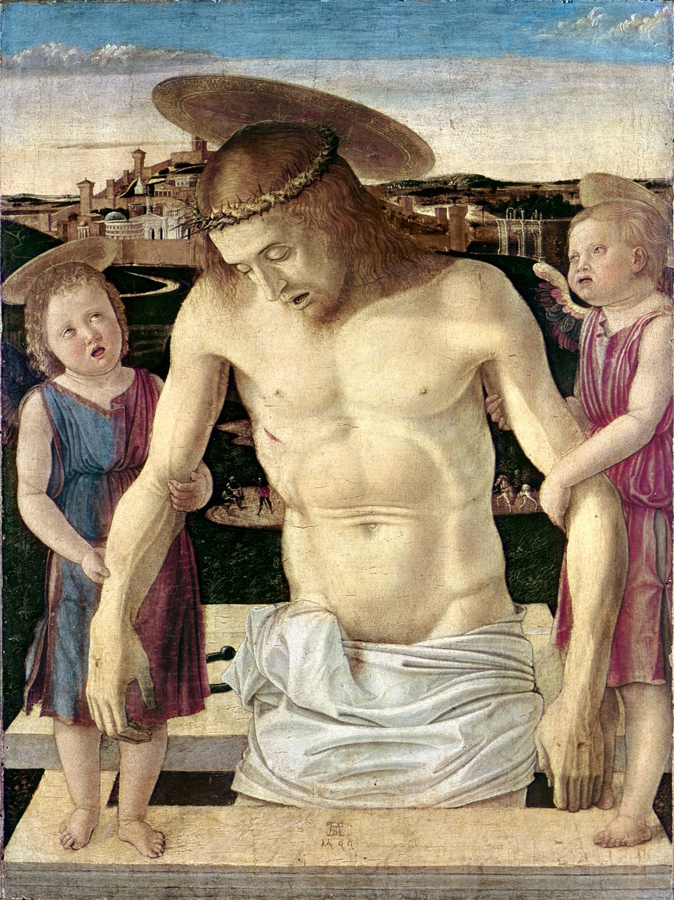Pieta, ca. 1499 (tempera på panel) af Giovanni Bellini