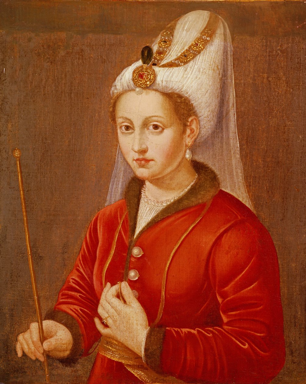 Portræt formodes at være Catherine Cornaro, dronning af Cypern, ca. 1470 af Giovanni Bellini