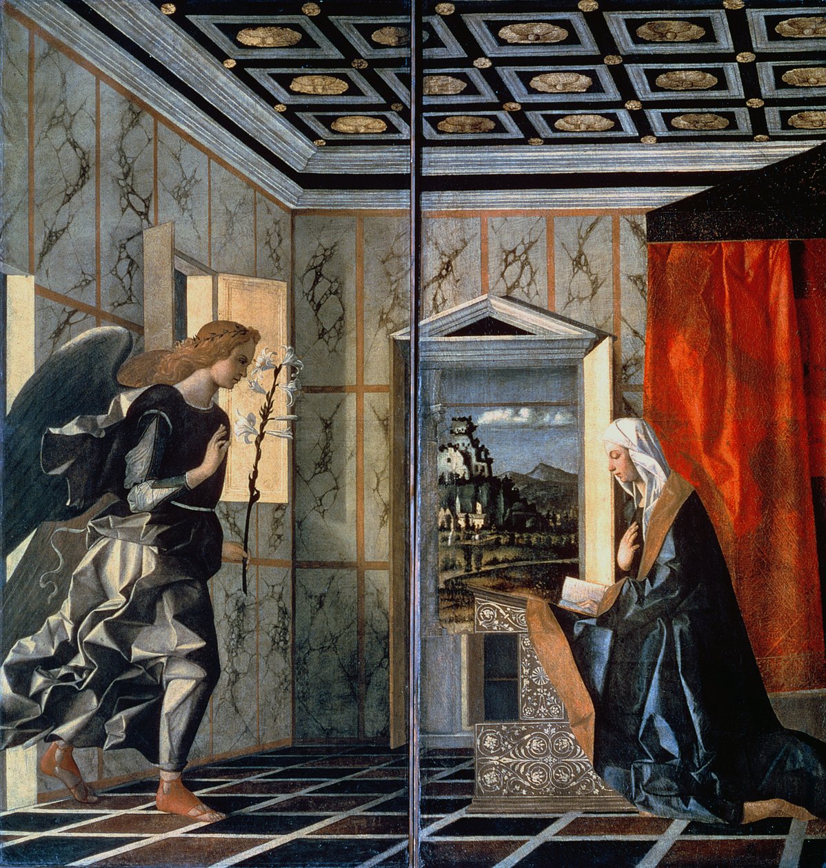 Bebudelsen (før-restaurering) af Giovanni Bellini