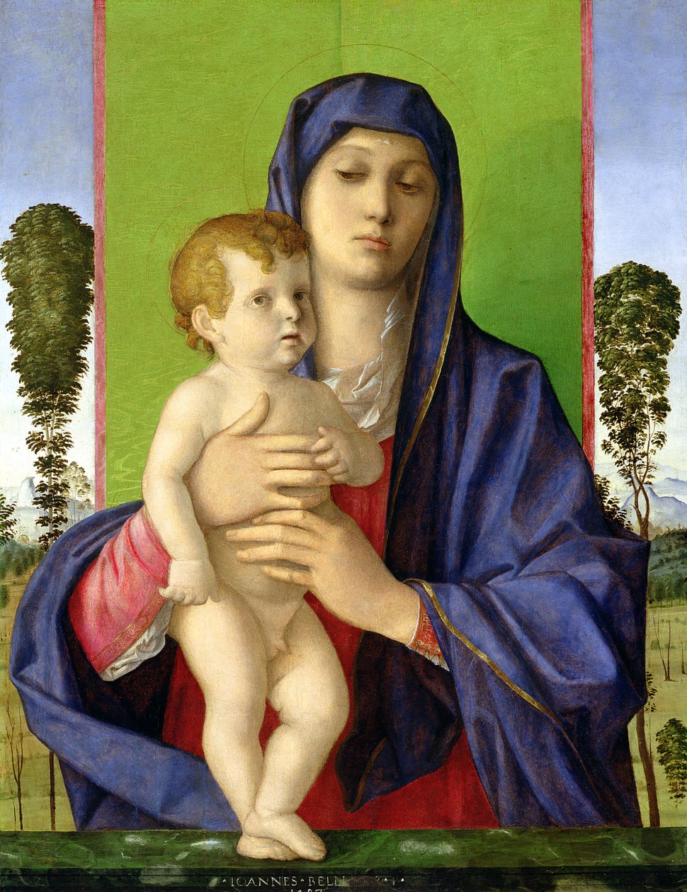 The Madonna of the Trees (Madonna degli Alberetti), 1487 (efter 1997 restaurering) af Giovanni Bellini