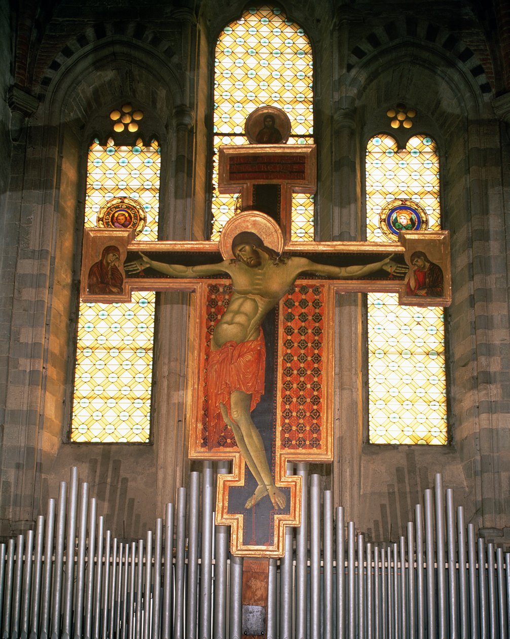 Krucifiks (tempera på panel) af Giovanni Cimabue