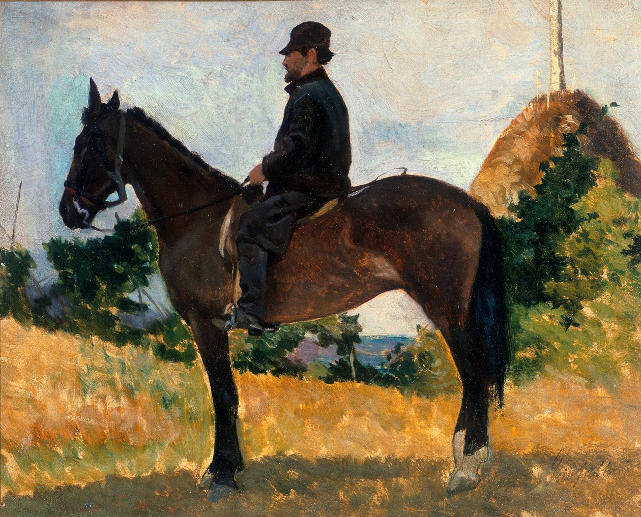 Diego Martelli til hest af Giovanni Fattori