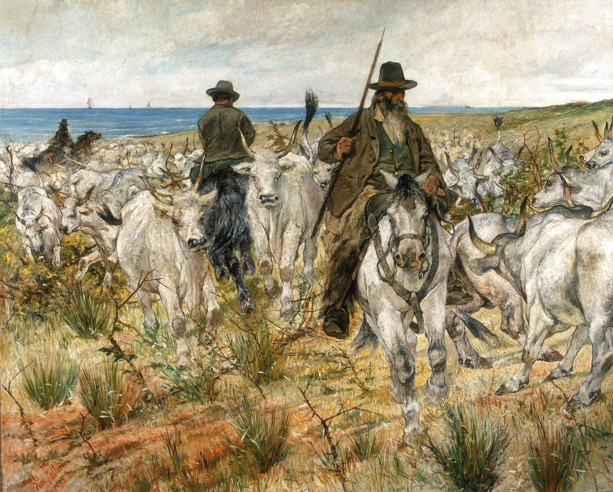 Marshland-besætninger, 1893 af Giovanni Fattori