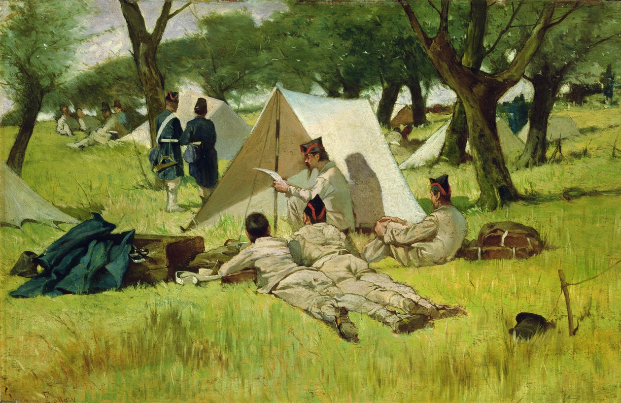 Lejren af Giovanni Fattori