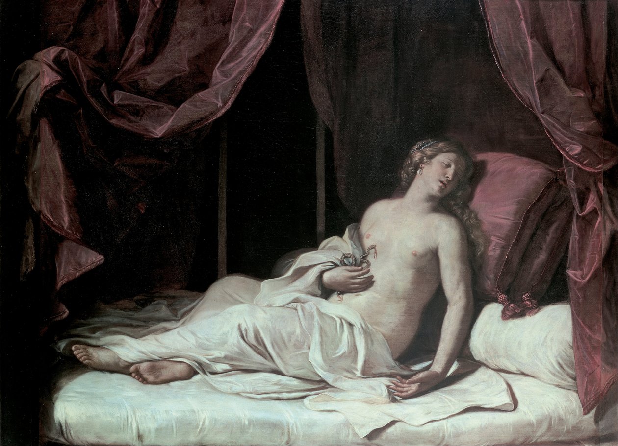 Cleopatras død af Giovanni Francesco Barbieri