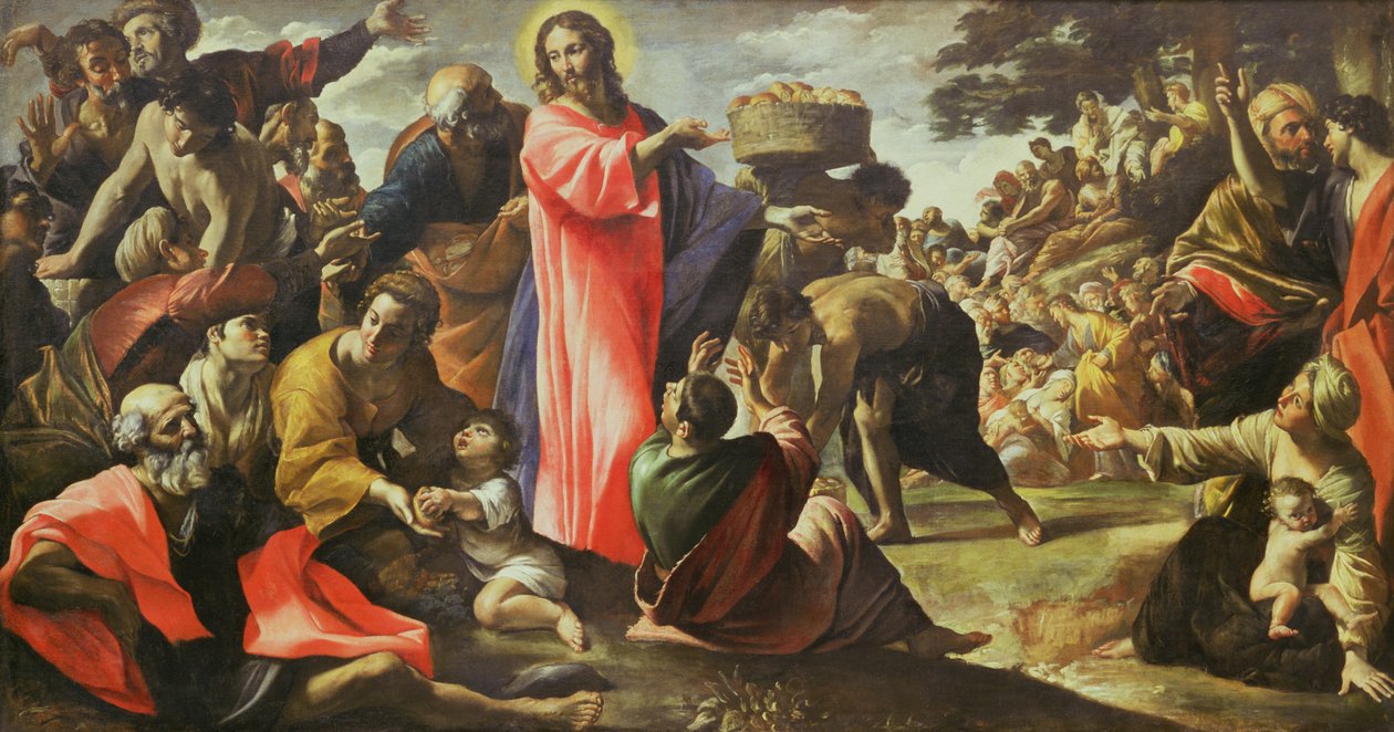 Brødenes og Fiskenes Formering, 1620-5 af Giovanni Lanfranco
