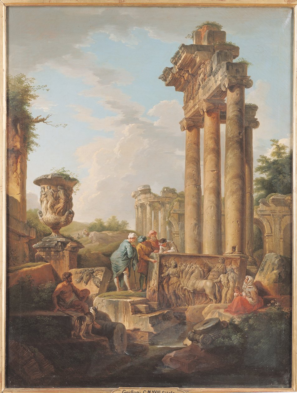 Ruinerne af et tempel af Giovanni Maria Griffoni