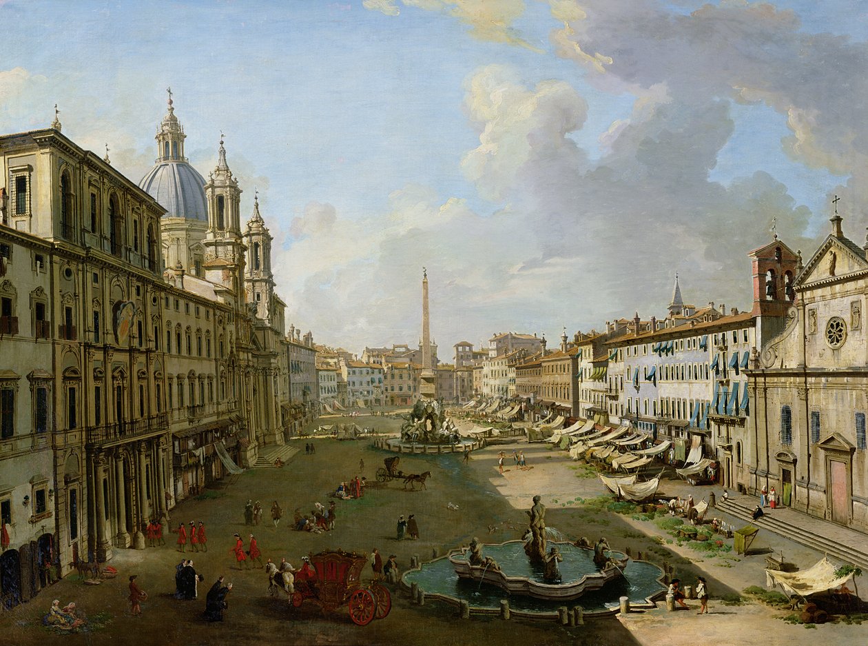 Piazza Navona i Rom af Giovanni Paolo Pannini