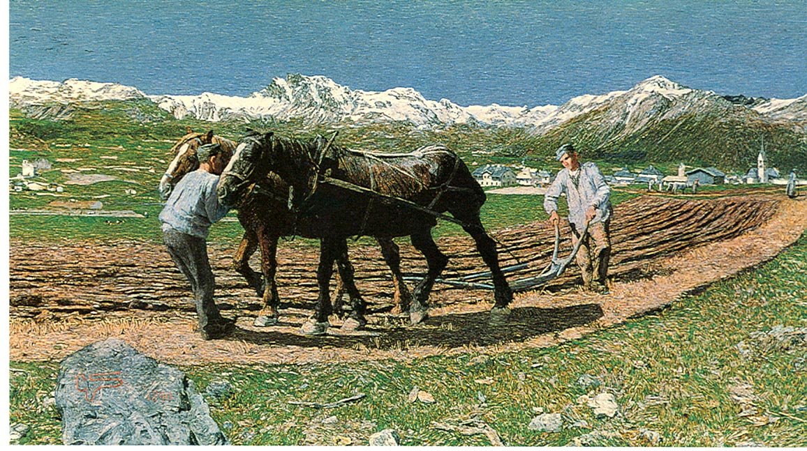 Pløjningen af Giovanni Segantini