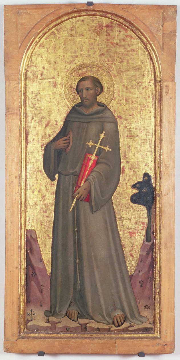 St. Francis (tempera på panel) af Giovanni dal Ponte