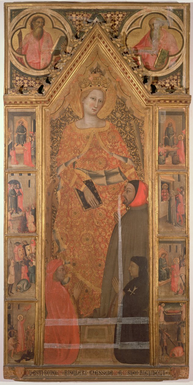 St. Catherine af Alexandria (tempera på panel) af Giovanni di Niccolo del Biondo