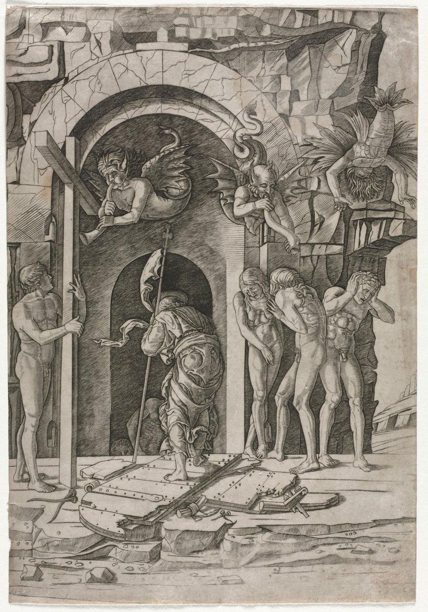 Nedstigning til Limbo, ca. 1490-1500. af Giovanni Antonio da Brescia