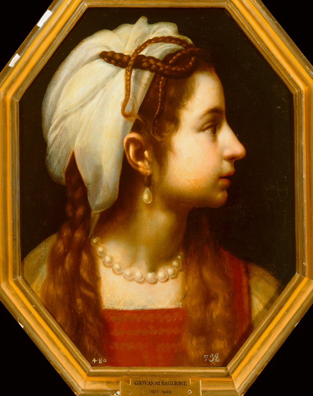 Portræt af en pige. 10032898 ... af Giovanni Baglione