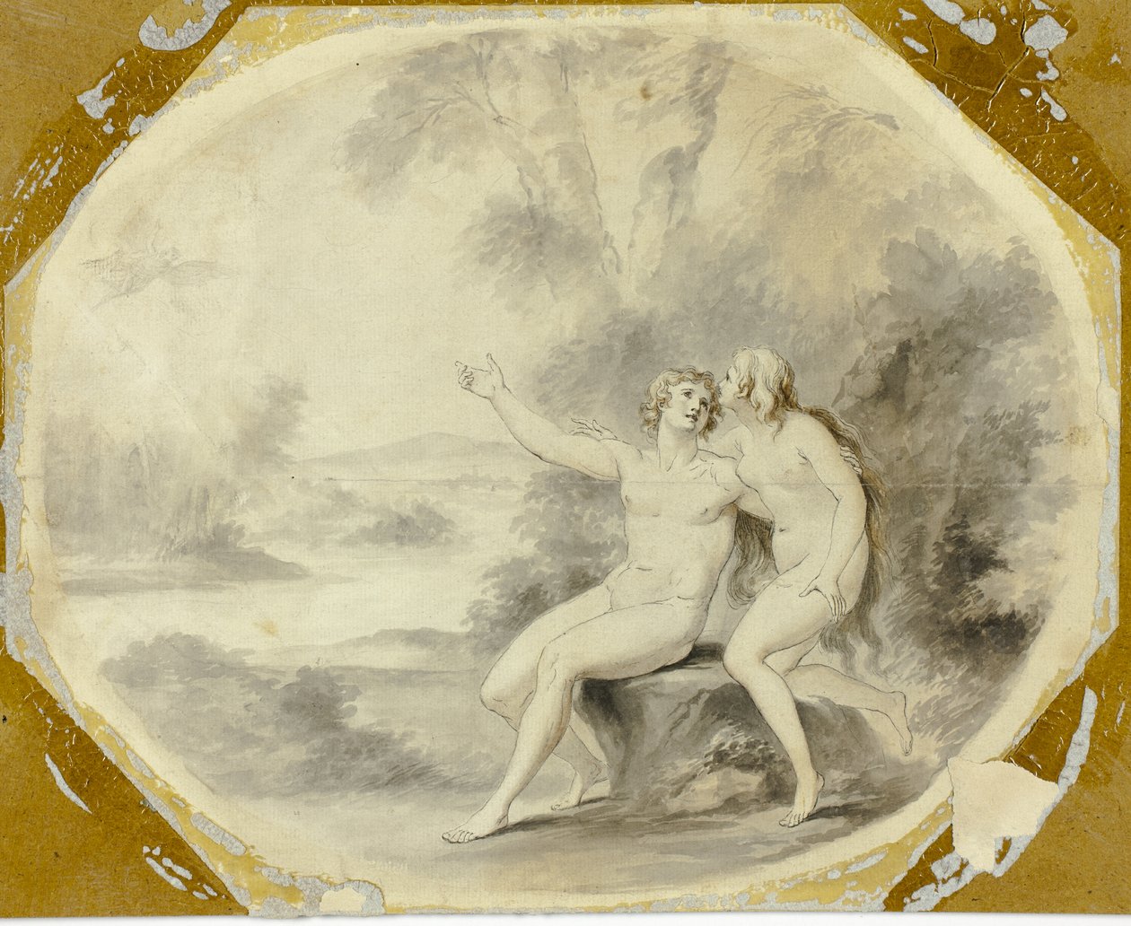 Adam og Eva i Paradis af Giovanni Battista Cipriani