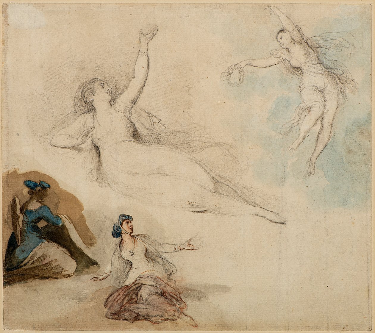 Figurstudier af Giovanni Battista Cipriani