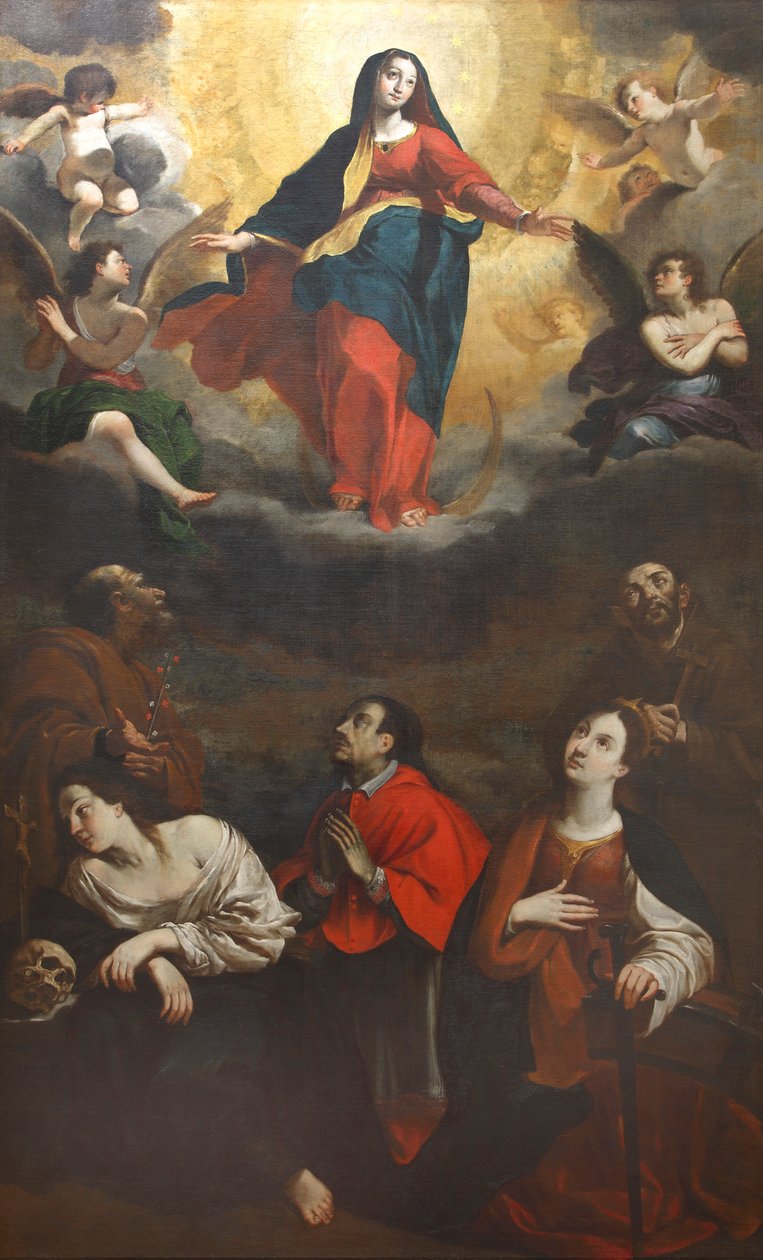 Jomfruens ubesmittede undfangelse. af Giovanni Battista Mercati