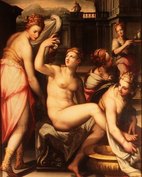 Bathsheba badning af Giovanni Battista Naldini