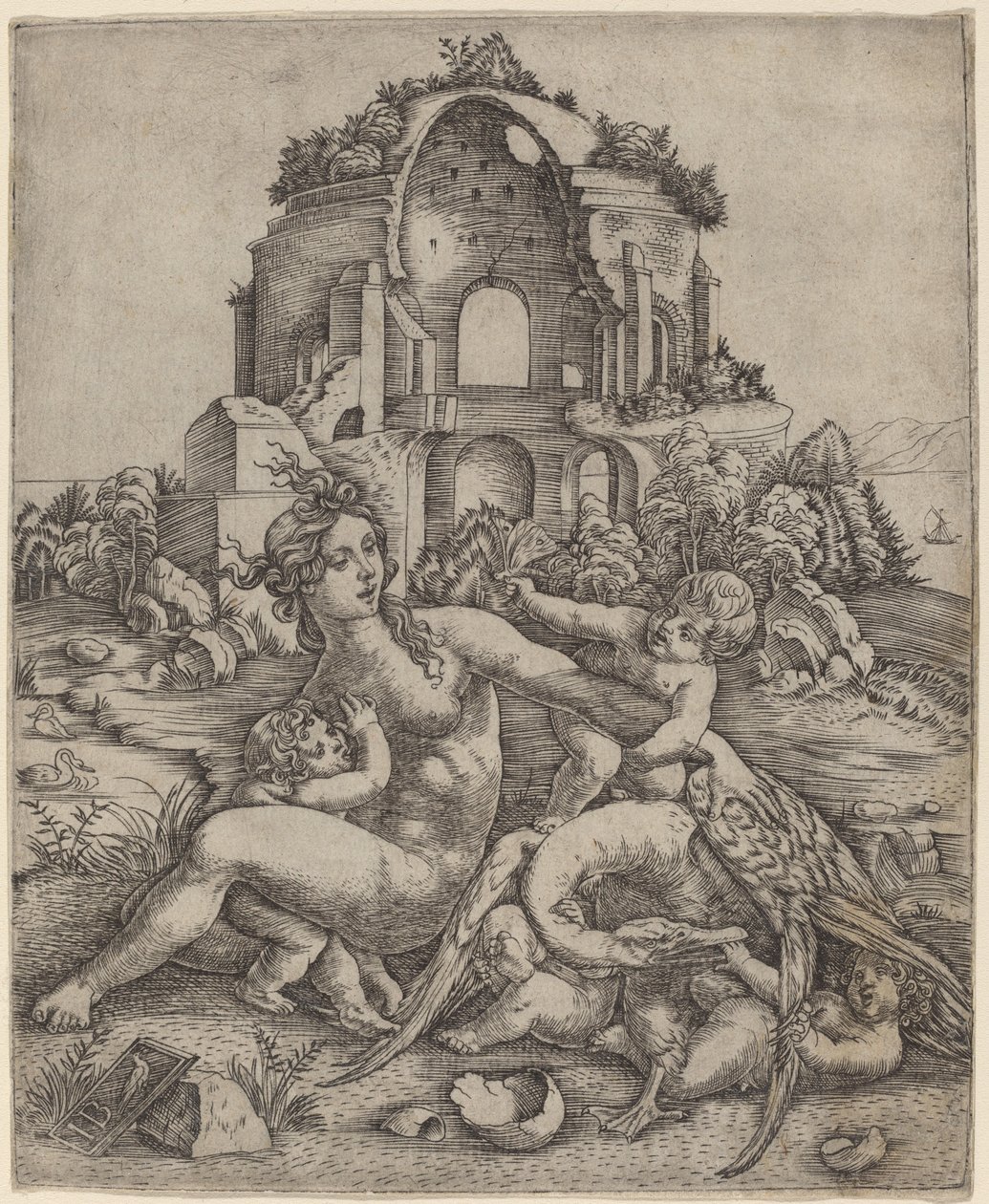 Leda og Svanen af Giovanni Battista Palumba
