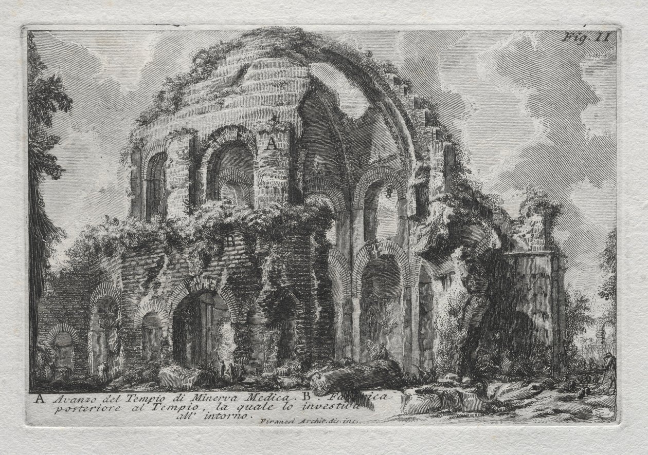 Resten af ​​Templet Minerva Medica. af Giovanni Battista Piranesi