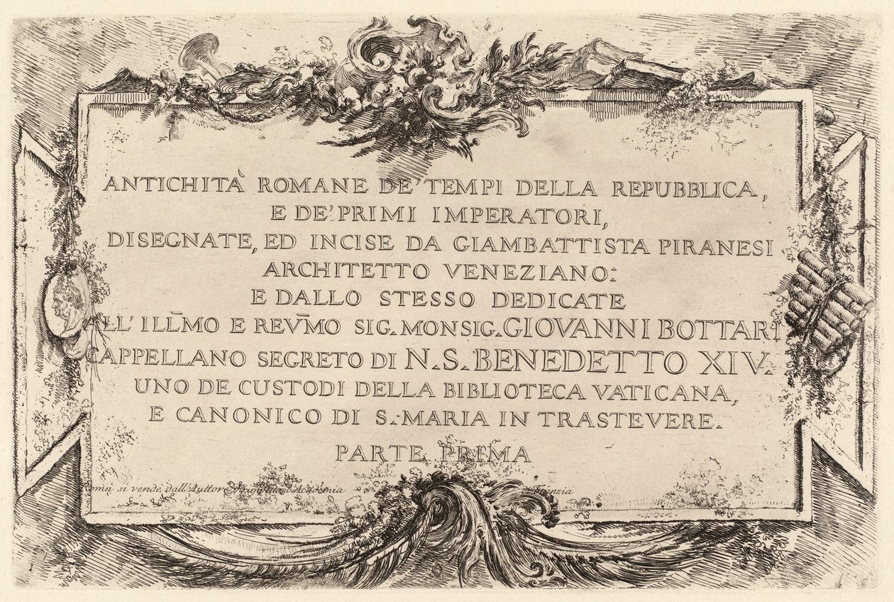 Frontispice af Giovanni Battista Piranesi