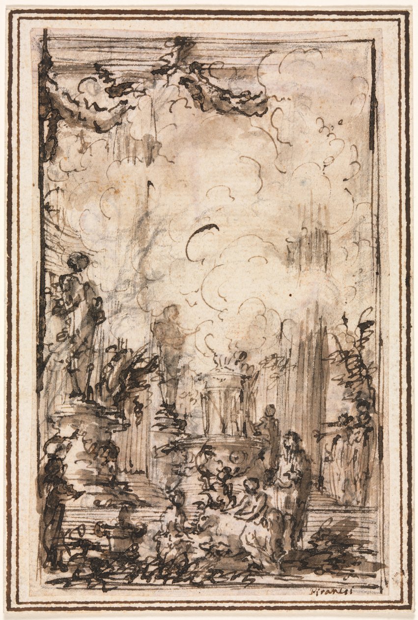 Offergave i et tempel af Giovanni Battista Piranesi